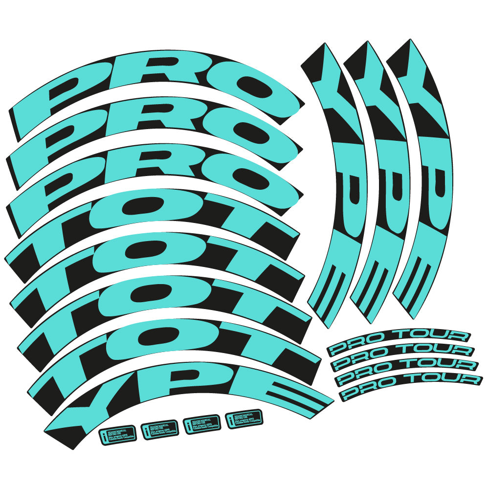 Aufkleber Proto. Pro Tour Disc Custom Design, Road Wheel Profil 50, Sticker Vinyl