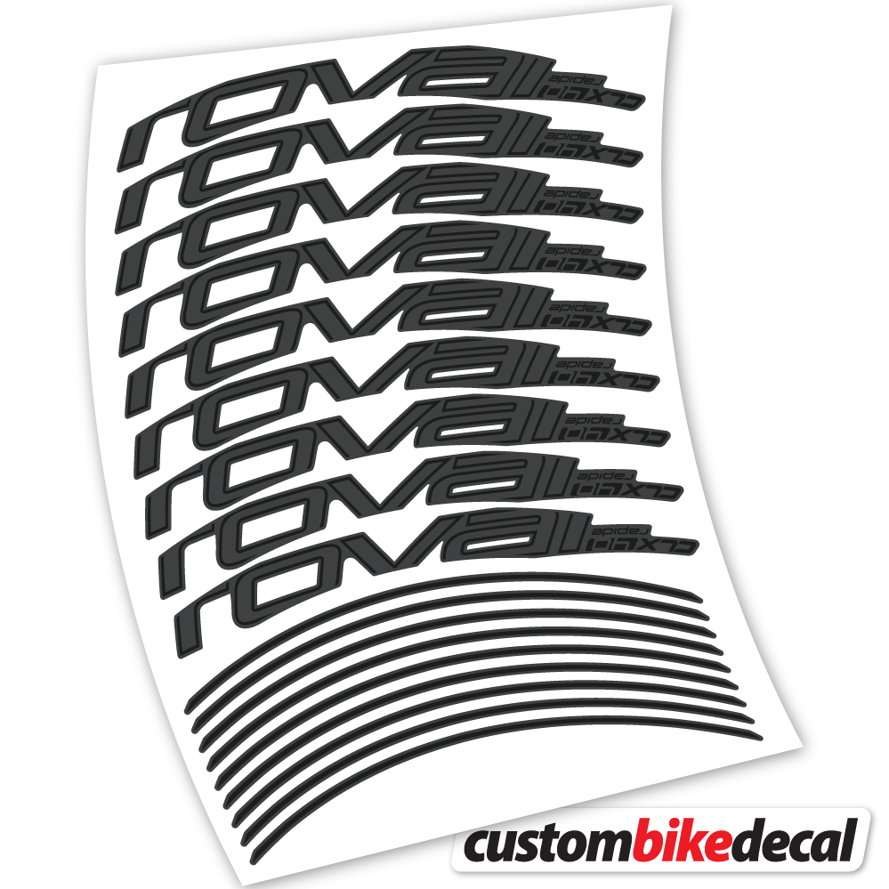 Aufkleber Roval Rapide CLX40 Track Brake, Road Wheels 40mm Sticker Vinyl