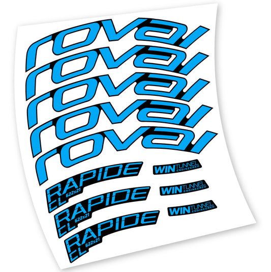 Sky Blue decal for Roval Rapide CL road wheel – bike sticker vinyl