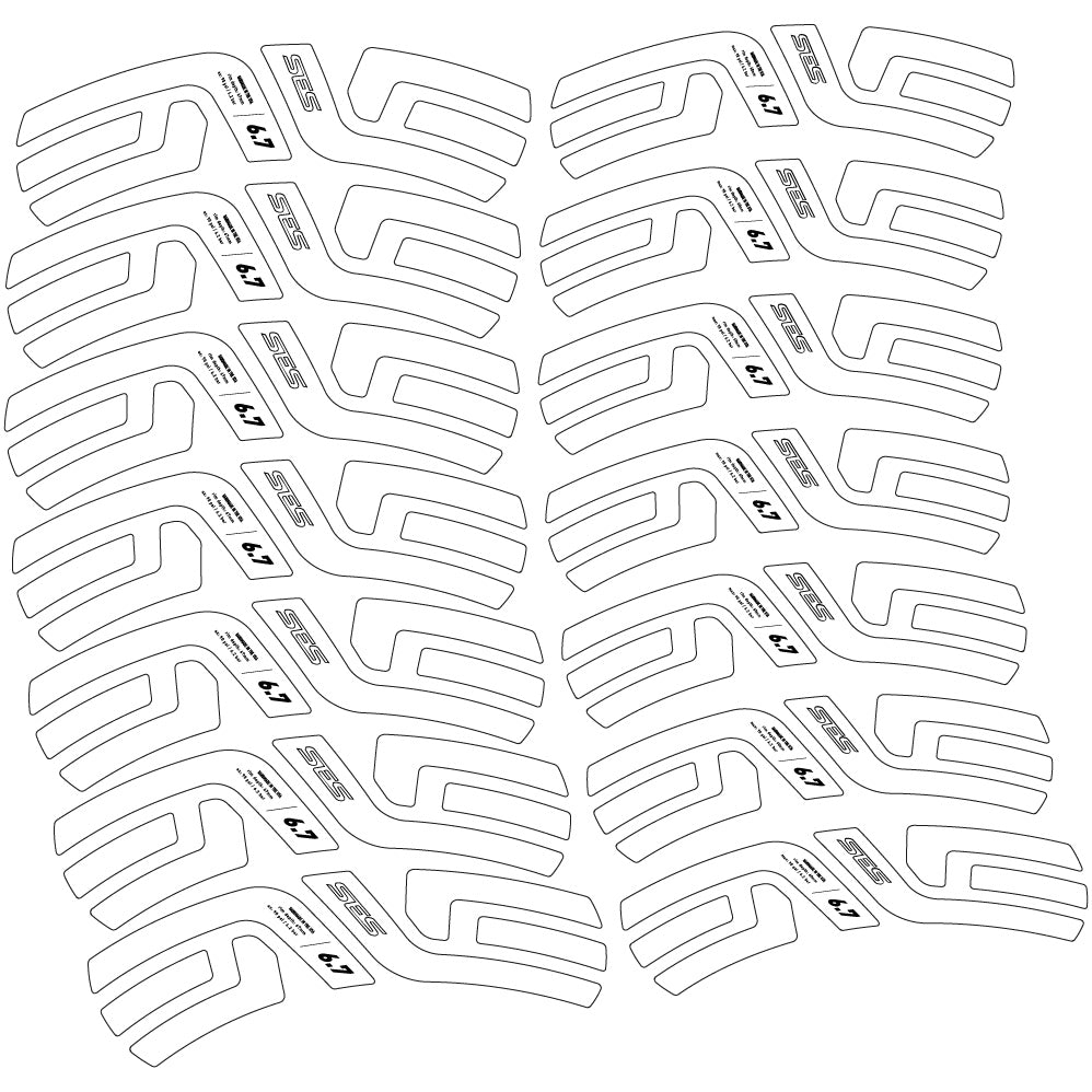 Decal Enve Ses 6.7, Road Wheel profile 60 & 67mm, Sticker Vinyl