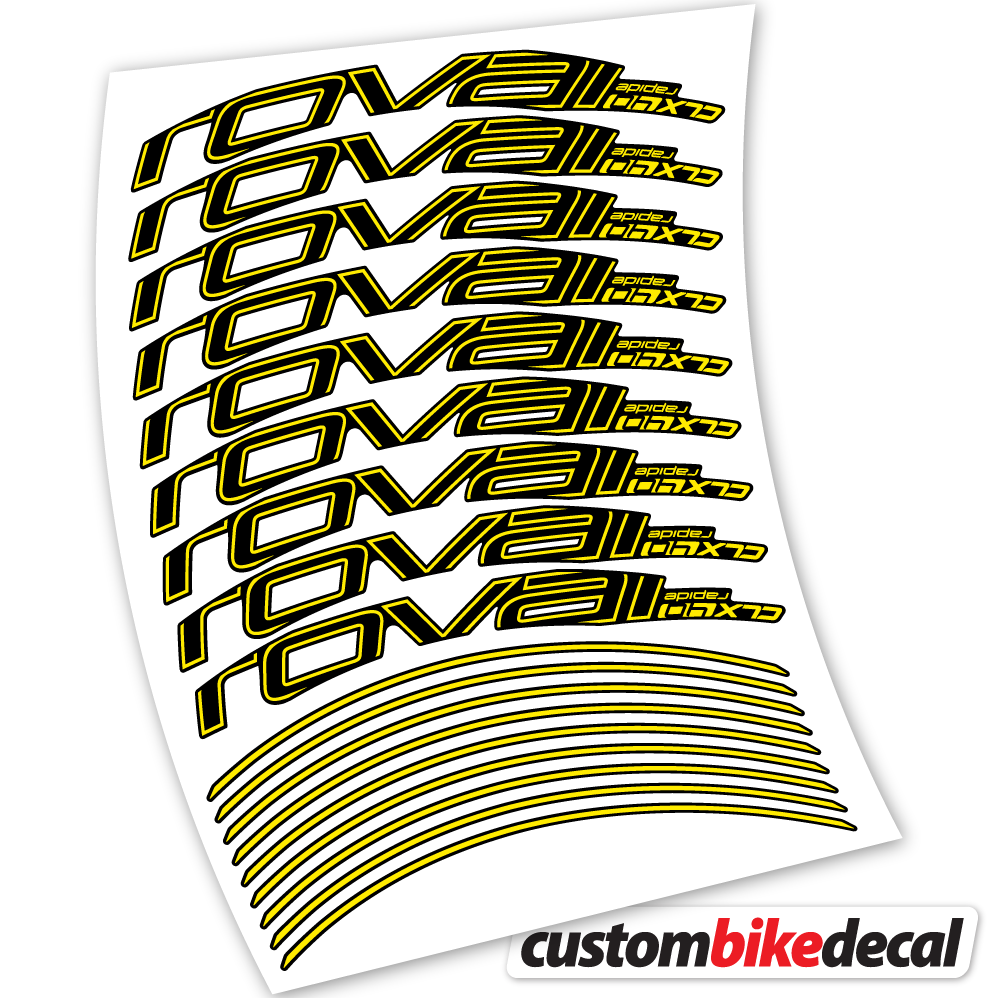 Aufkleber Roval Rapide CLX40 Track Brake, Road Wheels 40mm Sticker Vinyl
