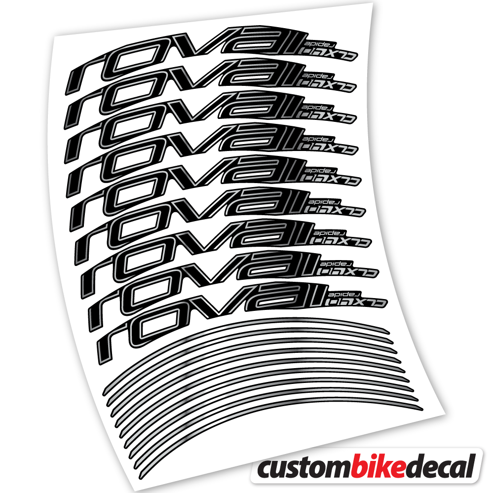 Aufkleber Roval Rapide CLX40 Track Brake, Road Wheels 40mm Sticker Vinyl