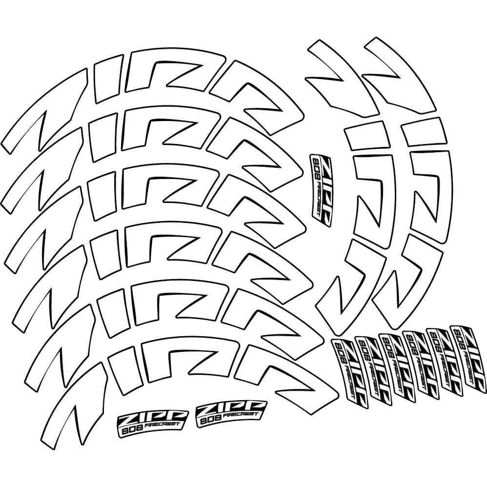 Aufkleber Zipp 808 FC, Road Wheel Profil 88, Sticker Vinyl