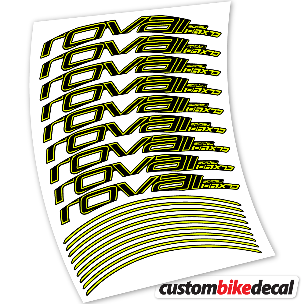 Aufkleber Roval Rapide CLX40 Track Brake, Road Wheels 40mm Sticker Vinyl