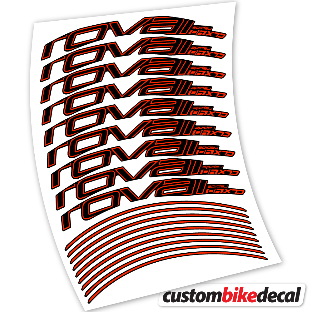 Aufkleber Roval Rapide CLX40 Track Brake, Road Wheels 40mm Sticker Vinyl