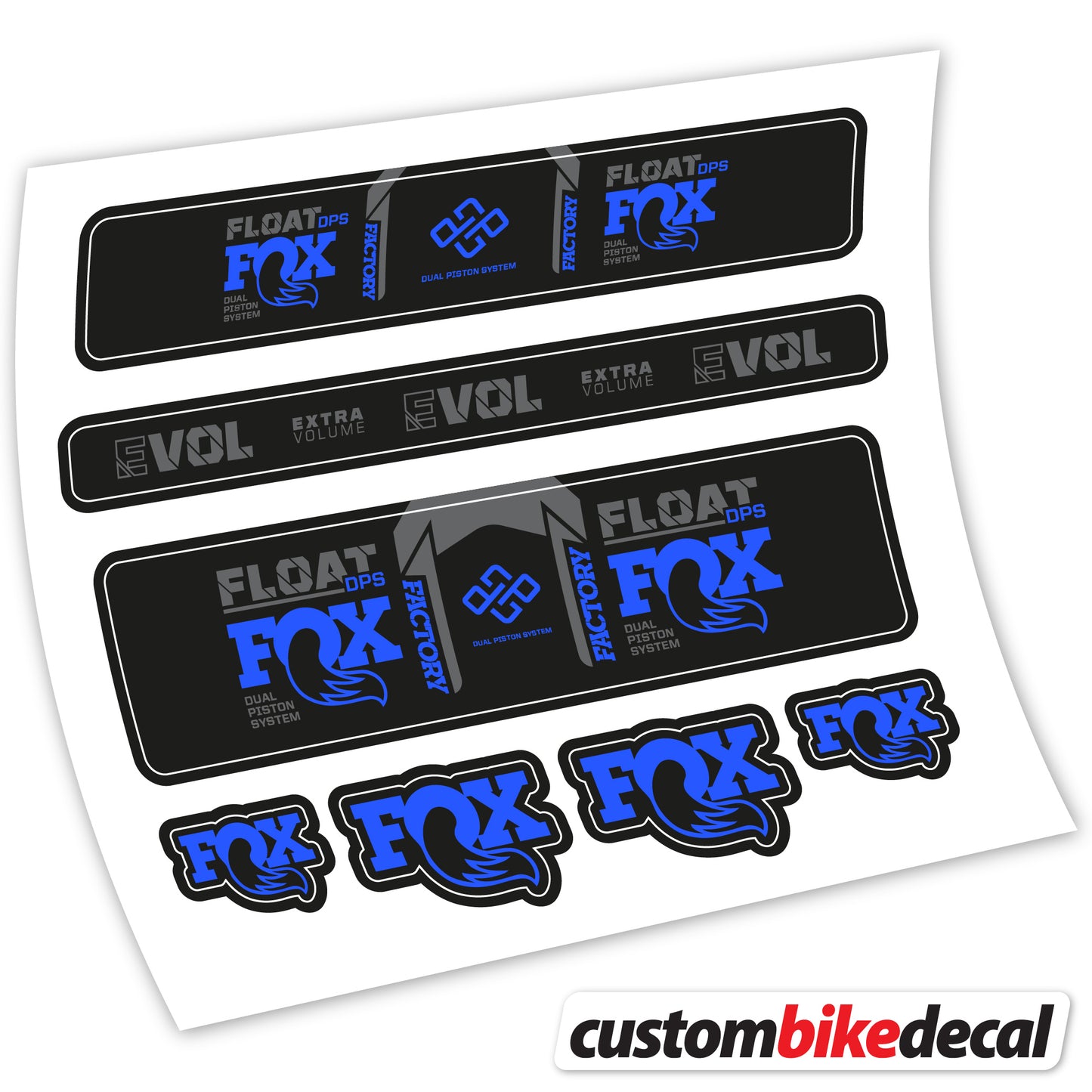 Aufkleber Fox Float Factory DPS 2022, Fahrradgabel Sticker Vinyl