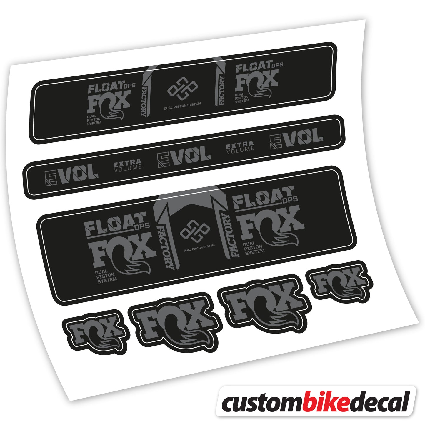 Aufkleber Fox Float Factory DPS 2022, Fahrradgabel Sticker Vinyl