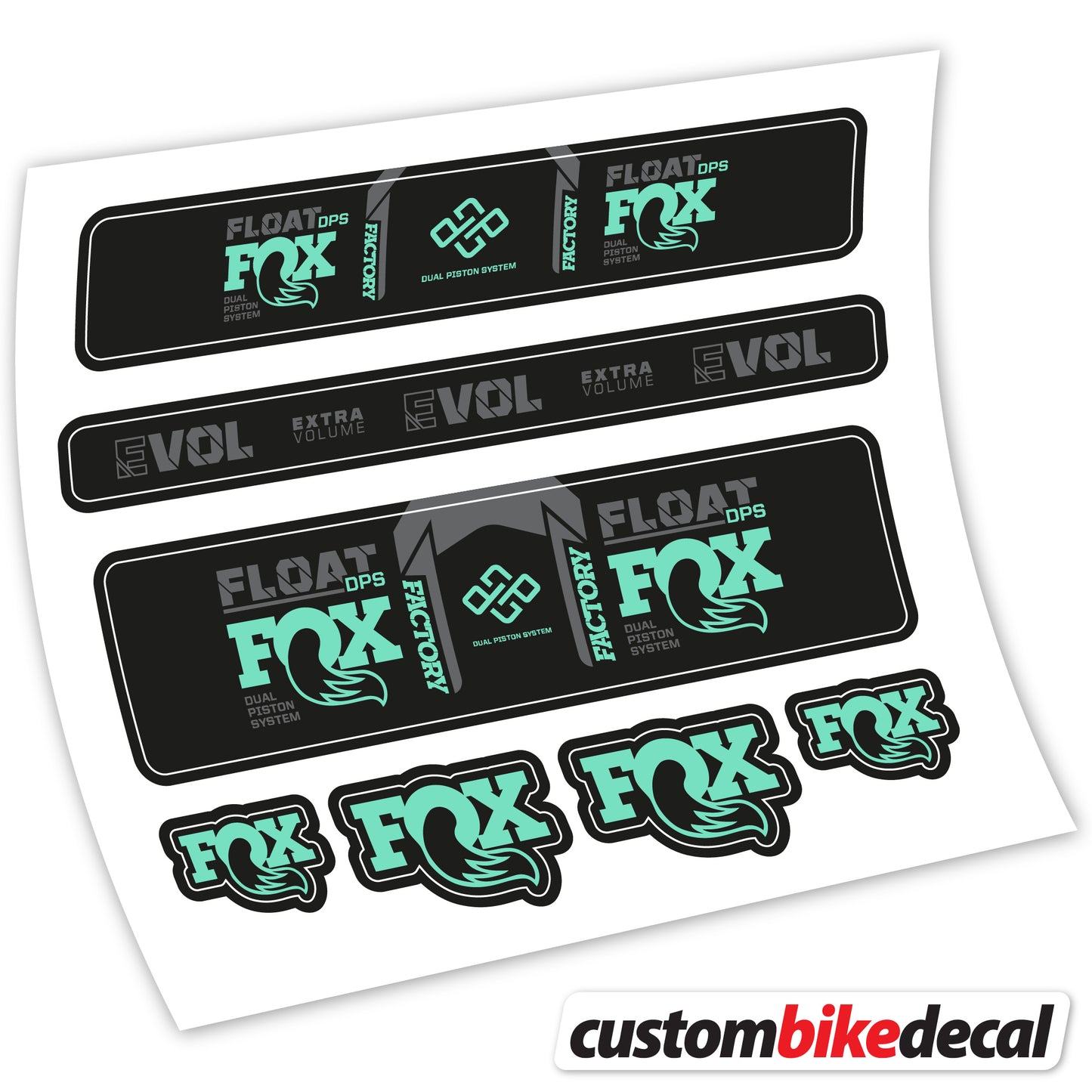 Aufkleber Fox Float Factory DPS 2022, Fahrradgabel Sticker Vinyl