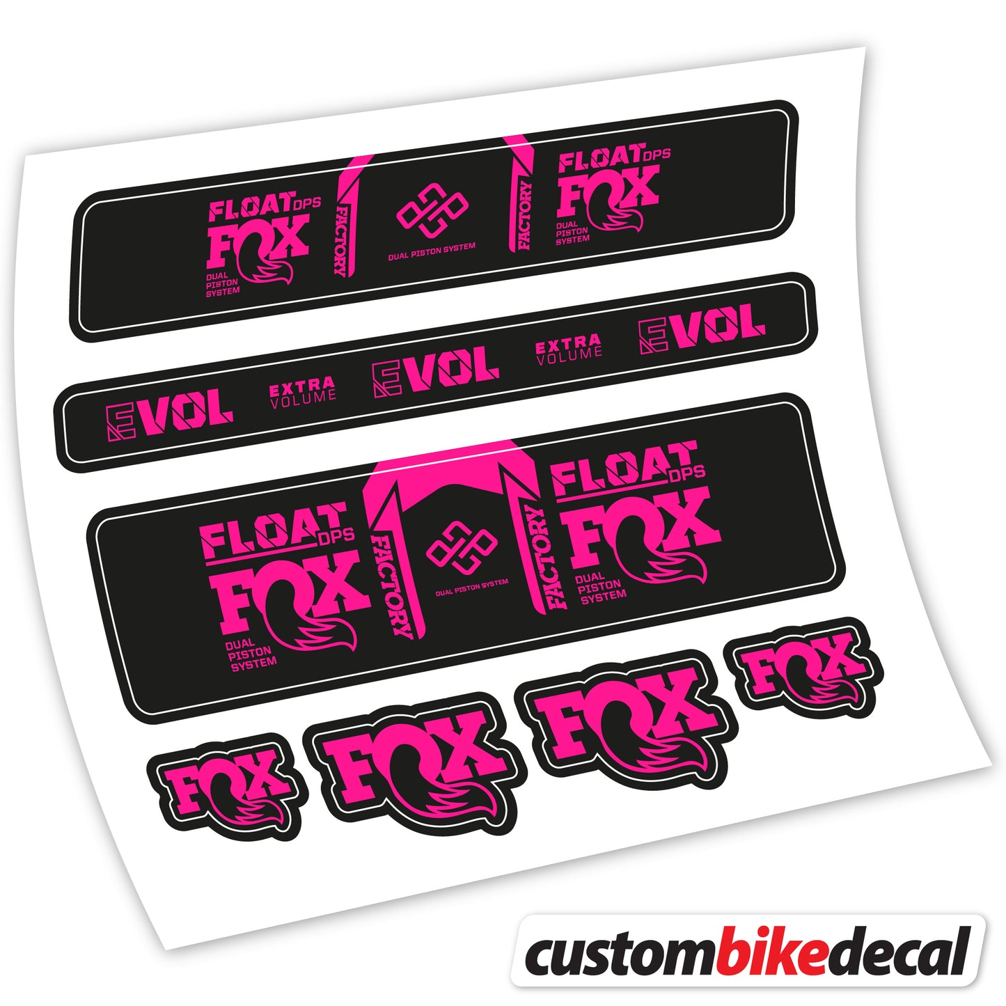 Aufkleber Fox Float Factory DPS 2022, Fahrradgabel Sticker Vinyl