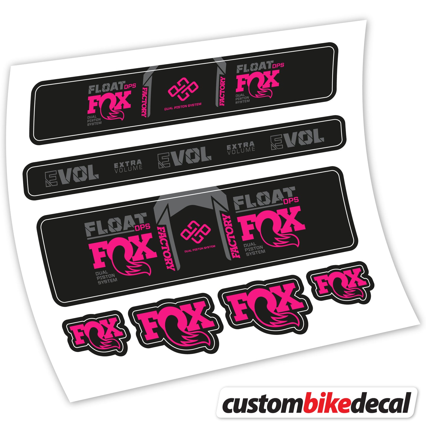 Aufkleber Fox Float Factory DPS 2022, Fahrradgabel Sticker Vinyl