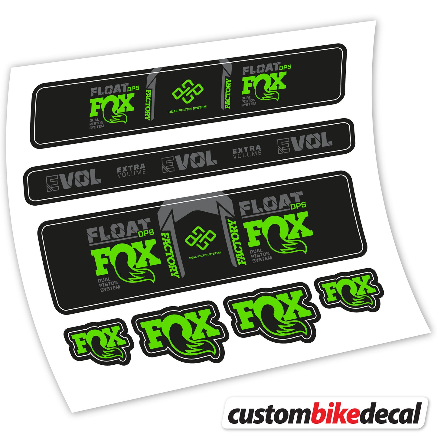 Aufkleber Fox Float Factory DPS 2022, Fahrradgabel Sticker Vinyl