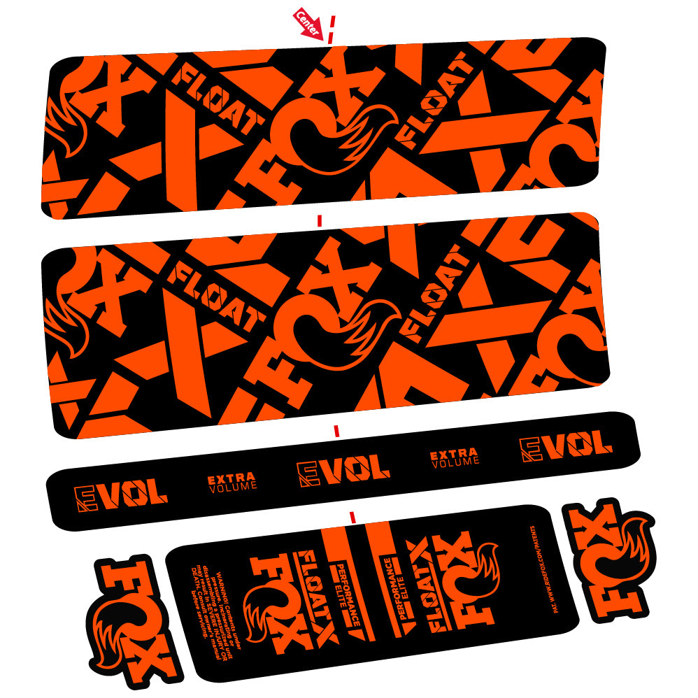 Decal Fox Float X Performance Elite, Rear Shock, Sticker Vinyl