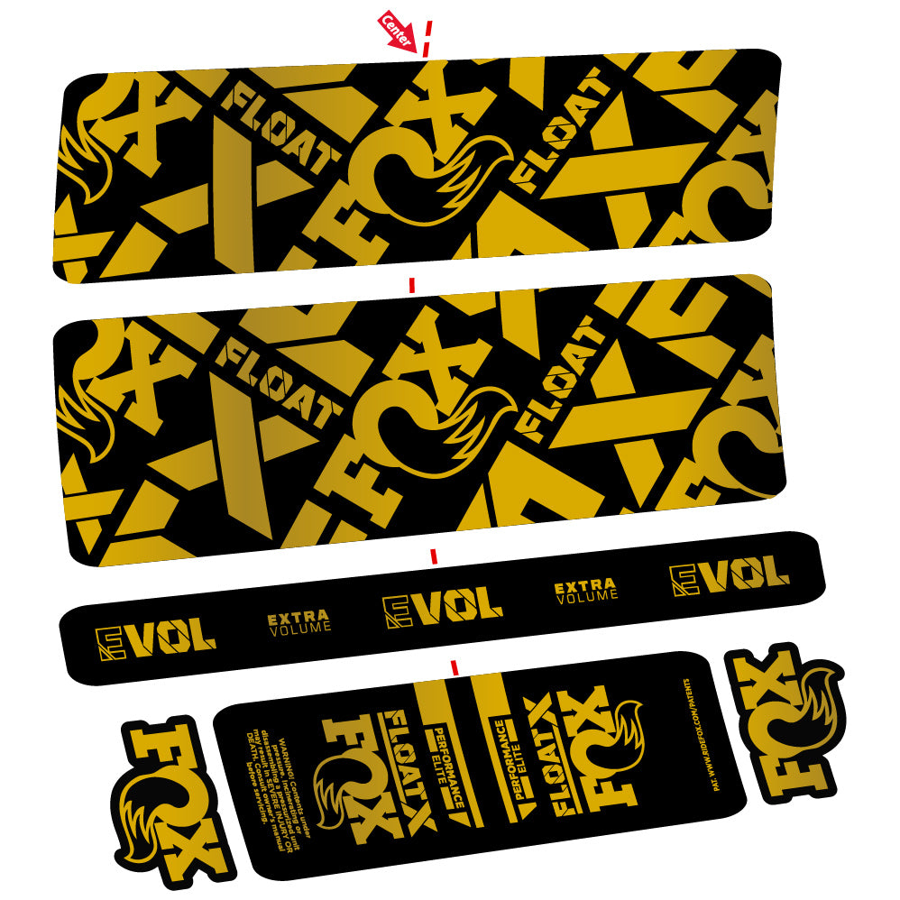Decal Fox Float X Performance Elite, Rear Shock, Sticker Vinyl