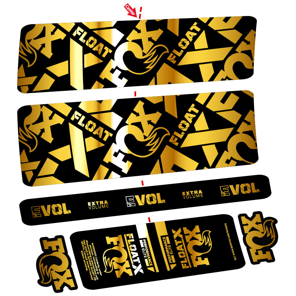 Decal Fox Float X Performance Elite, Rear Shock, Sticker Vinyl