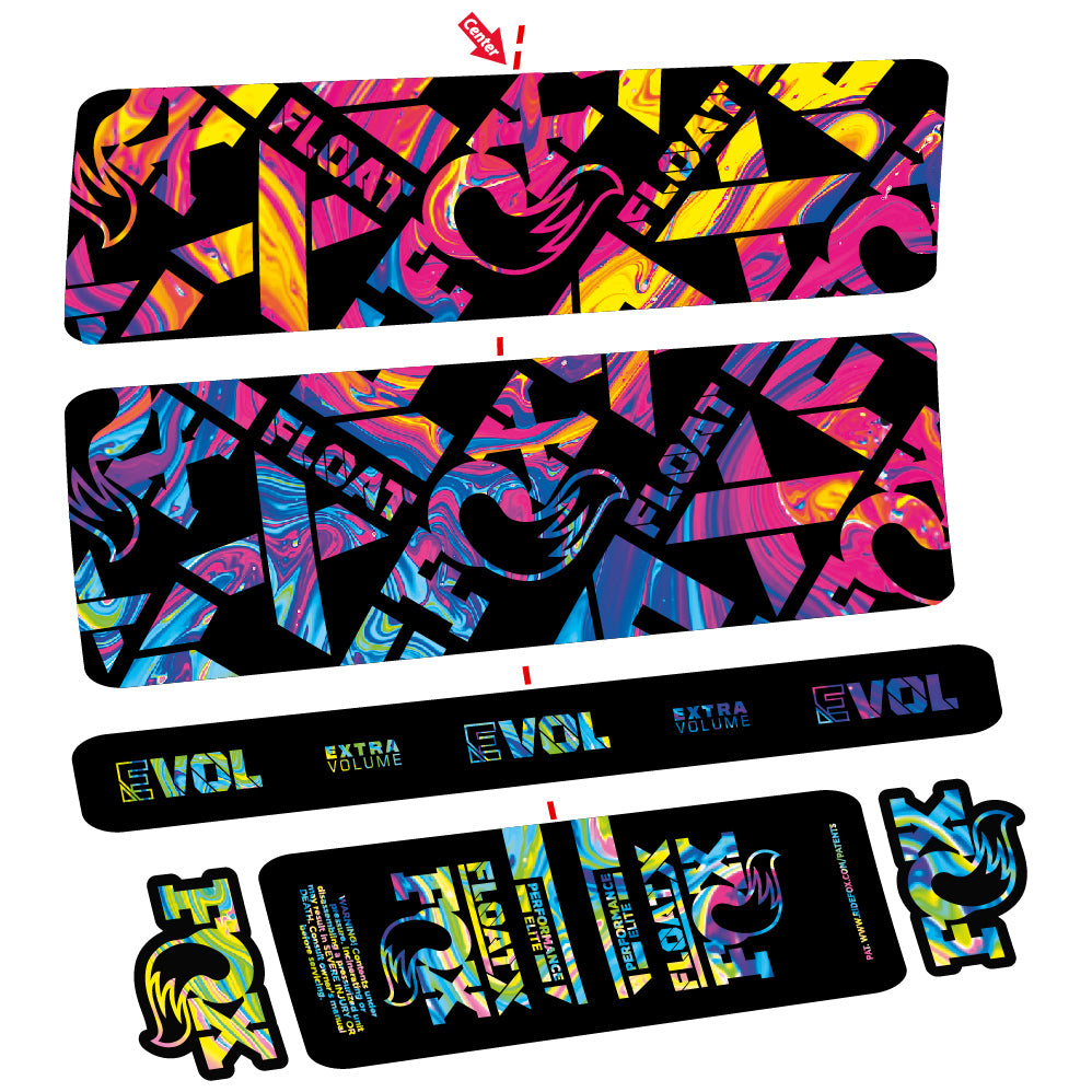Decal Fox Float X Performance Elite, Rear Shock, Sticker Vinyl