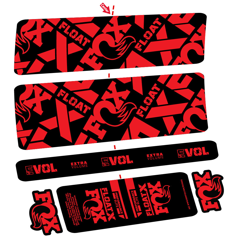 Decal Fox Float X Performance Elite, Rear Shock, Sticker Vinyl
