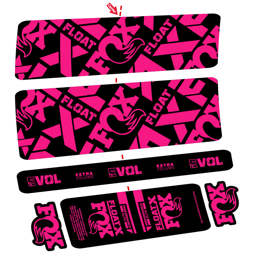 Decal Fox Float X Performance Elite, Rear Shock, Sticker Vinyl