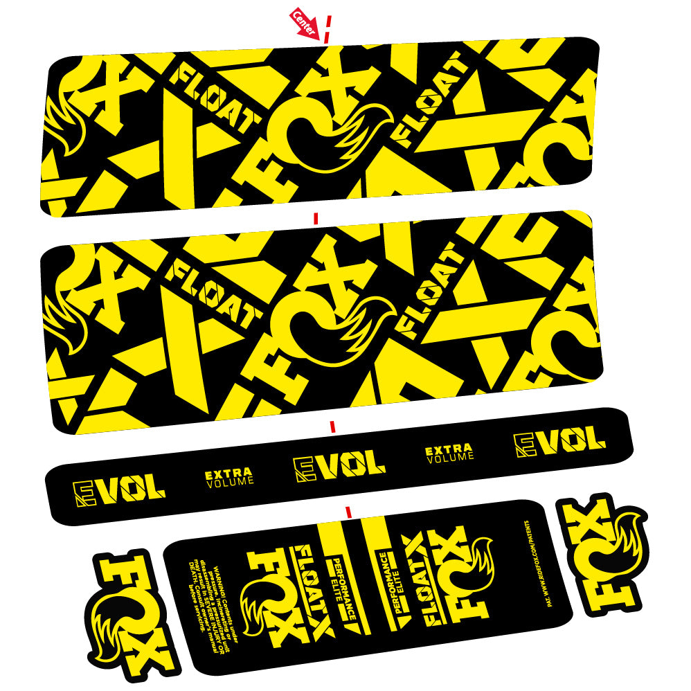 Decal Fox Float X Performance Elite, Rear Shock, Sticker Vinyl
