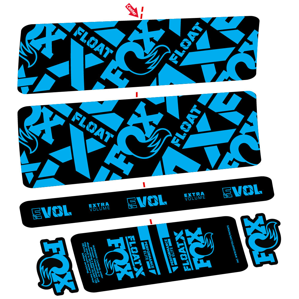 Decal Fox Float X Performance Elite, Rear Shock, Sticker Vinyl