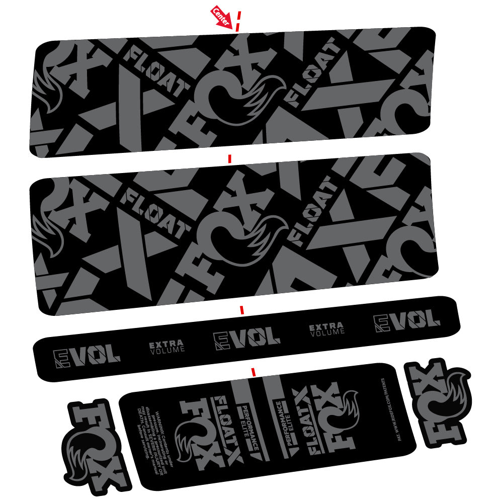 Decal Fox Float X Performance Elite, Rear Shock, Sticker Vinyl