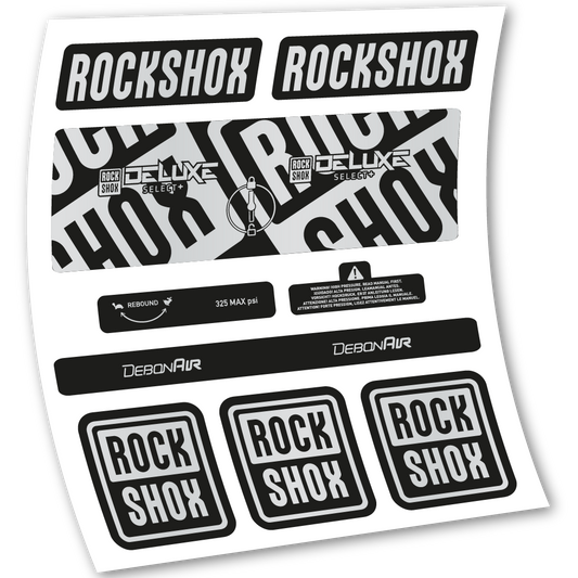 Decal Rock Shox Deluxe Select+, Rear Shox, sticker vinyl