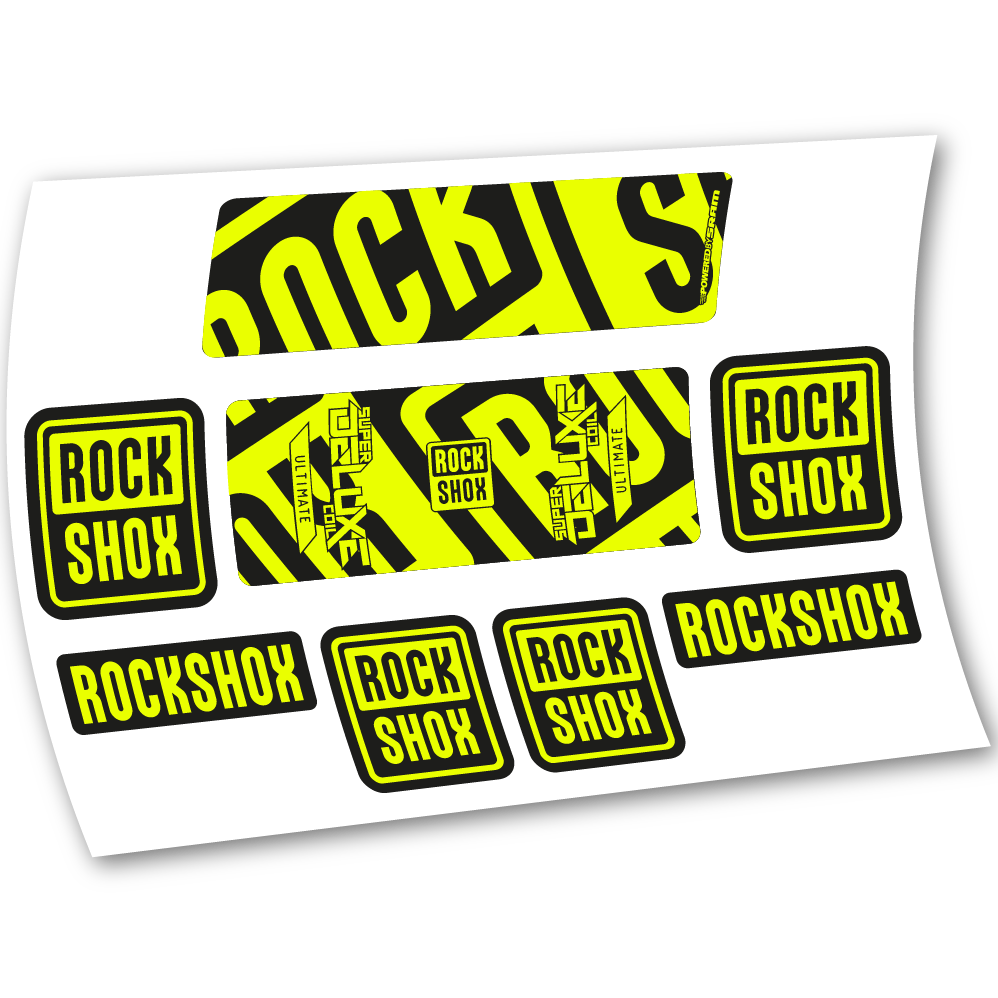 Decal Rock Shox Super Deluxe Ultimate Coil 2020, Rear Shox, sticker vinyl