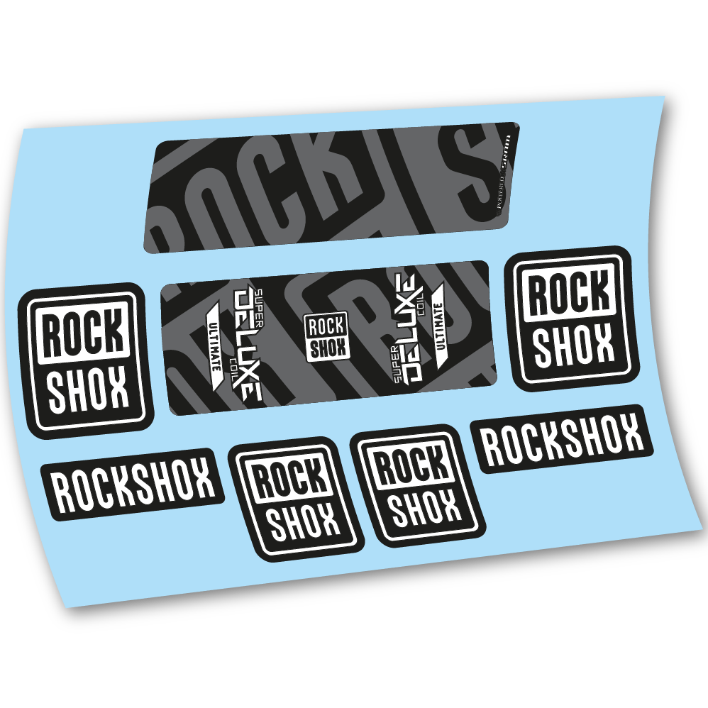 Decal Rock Shox Super Deluxe Ultimate Coil 2020, Rear Shox, sticker vinyl