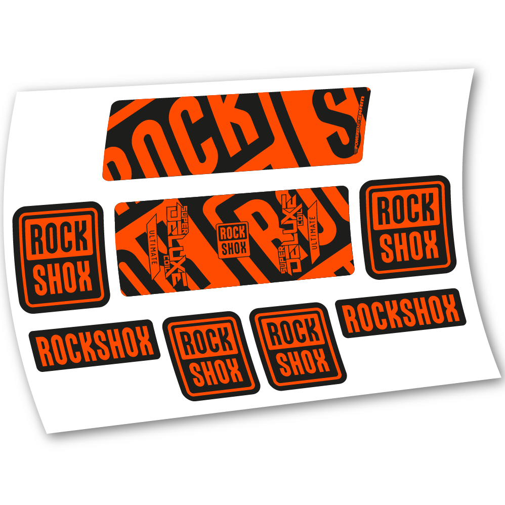 Decal Rock Shox Super Deluxe Ultimate Coil 2020, Rear Shox, sticker vinyl