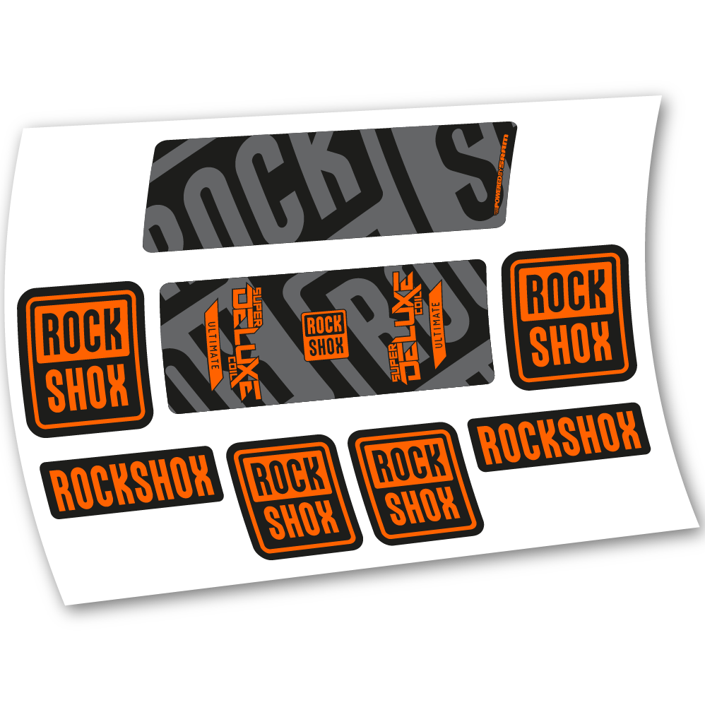 Decal Rock Shox Super Deluxe Ultimate Coil 2020, Rear Shox, sticker vinyl