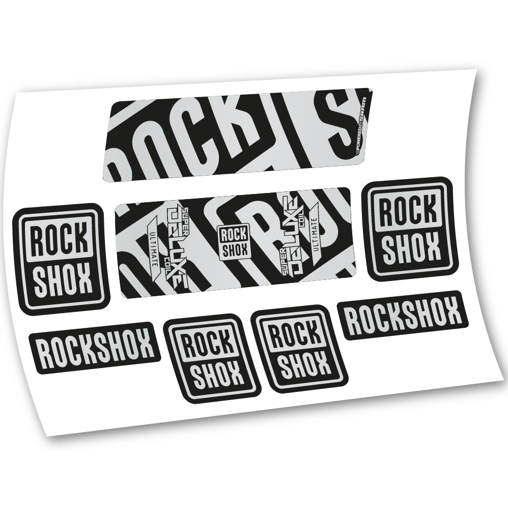 Decal Rock Shox Super Deluxe Ultimate Coil 2020, Rear Shox, sticker vinyl