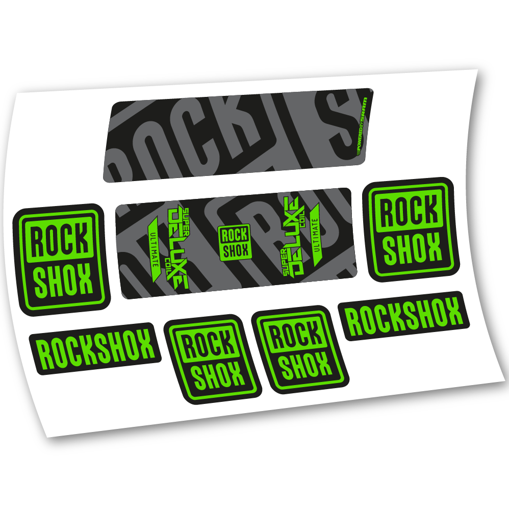 Decal Rock Shox Super Deluxe Ultimate Coil 2020, Rear Shox, sticker vinyl