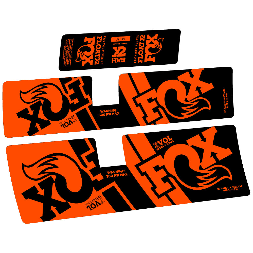 Decal Fox Float X2 Performance 2019, Rear Shox, Sticker Vinyl