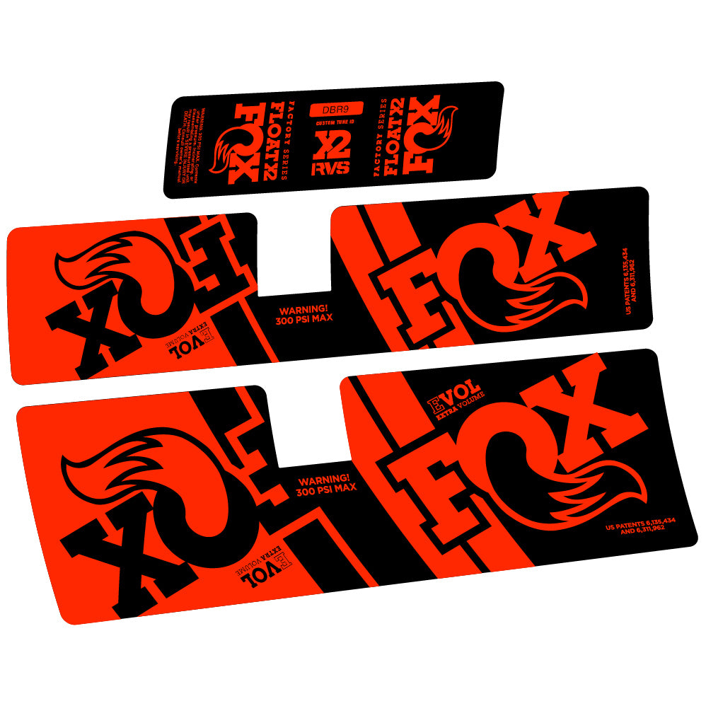 Decal Fox Float X2 Performance 2019, Rear Shox, Sticker Vinyl