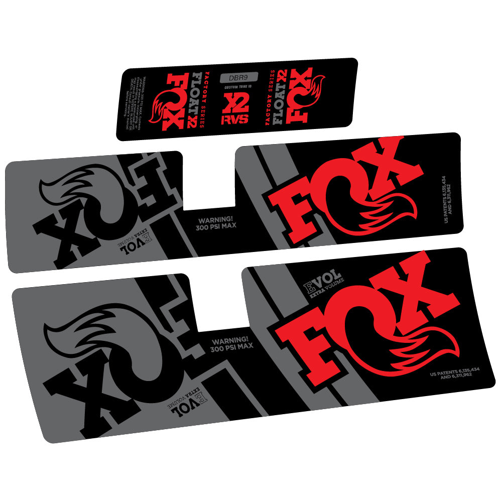 Decal Fox Float X2 Performance 2019, Rear Shox, Sticker Vinyl
