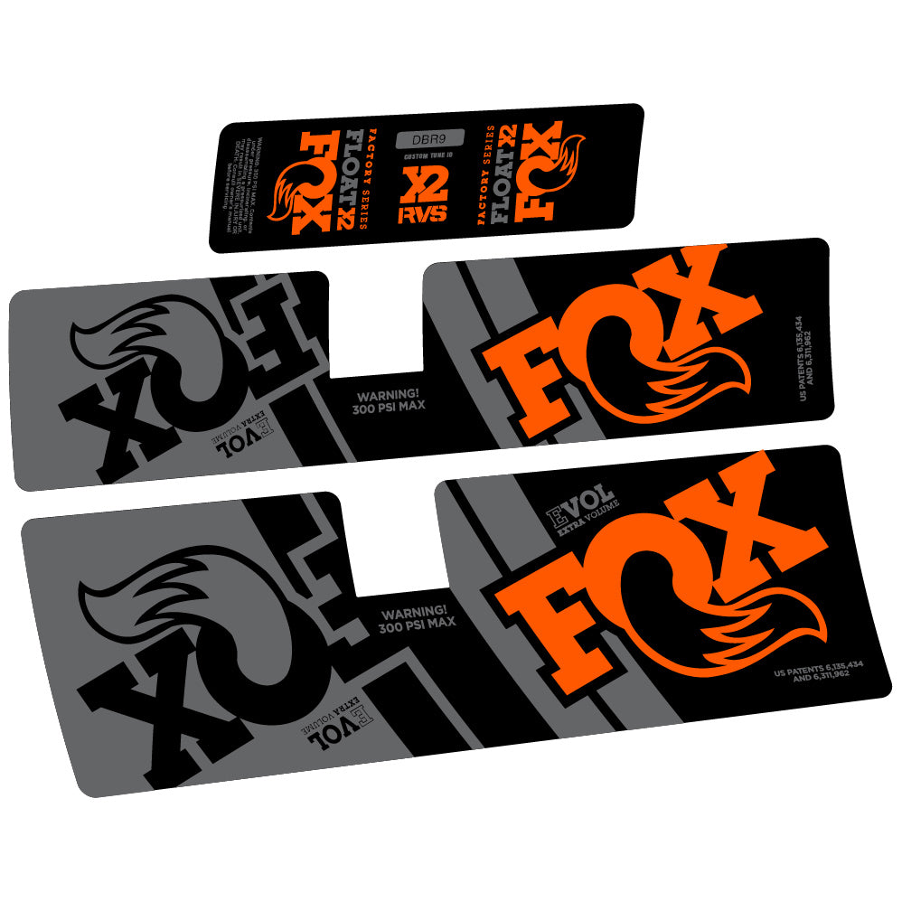 Decal Fox Float X2 Performance 2019, Rear Shox, Sticker Vinyl