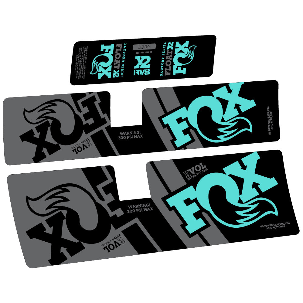Decal Fox Float X2 Performance 2019, Rear Shox, Sticker Vinyl