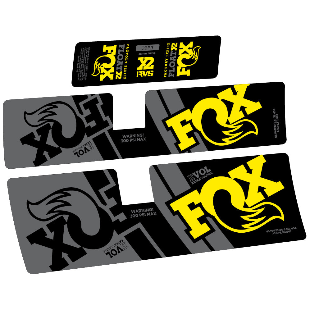 Decal Fox Float X2 Performance 2019, Rear Shox, Sticker Vinyl