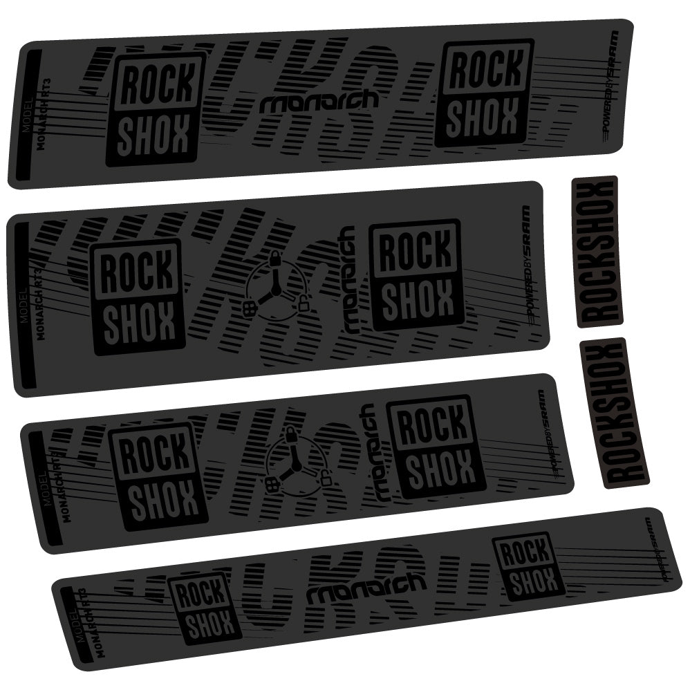Decal Rock Shox Monarch RT3 2022, Rear Shox, Sticker Vinyl