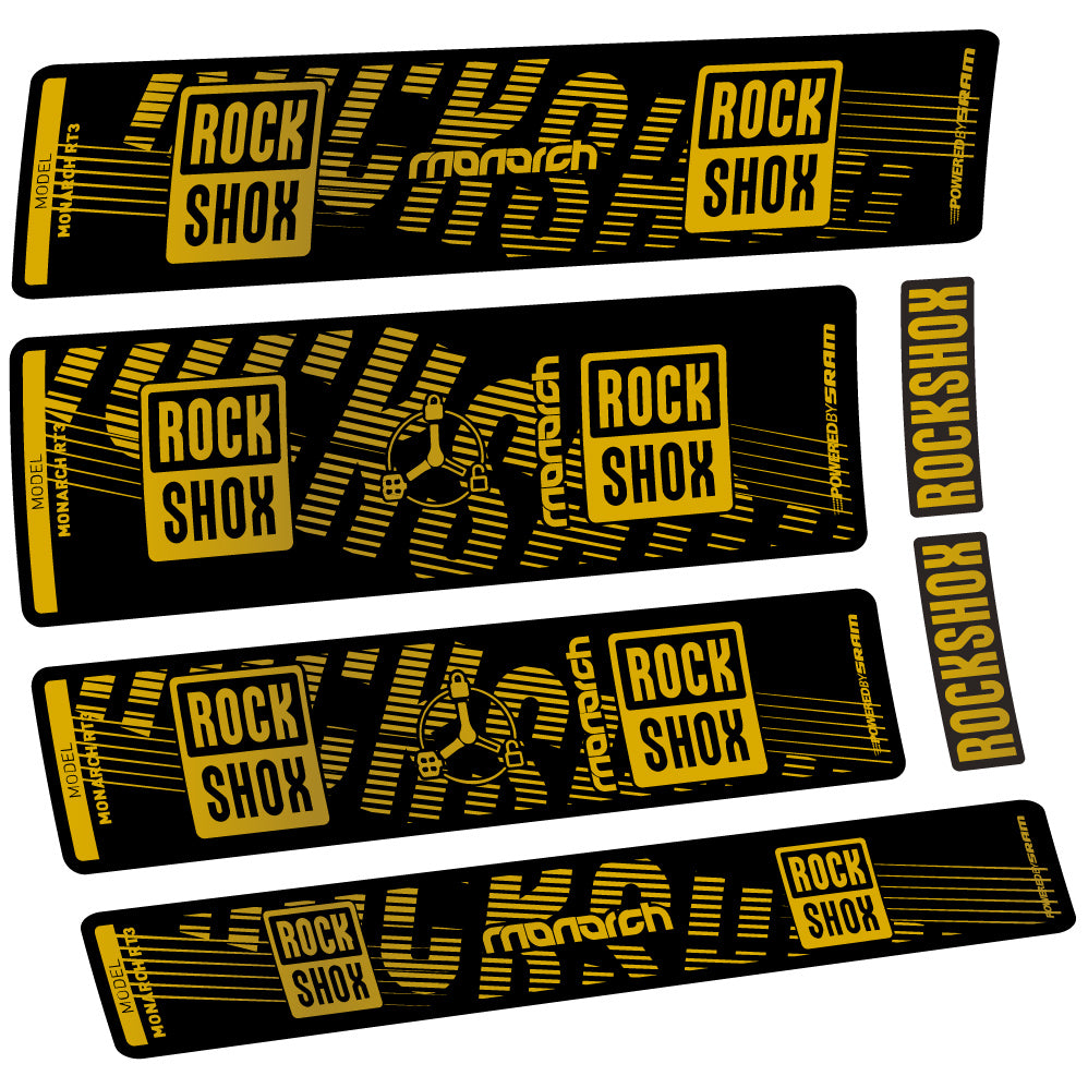 Decal Rock Shox Monarch RT3 2022, Rear Shox, Sticker Vinyl