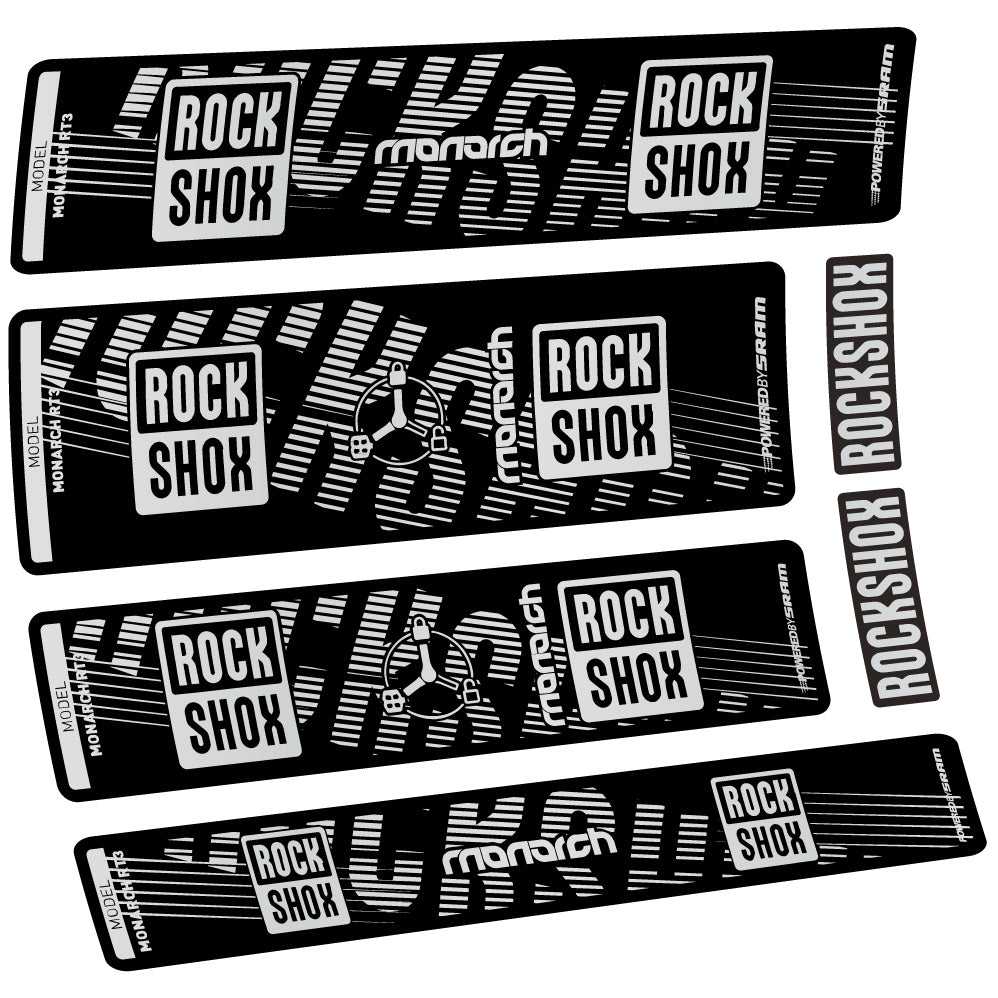 Decal Rock Shox Monarch RT3 2022, Rear Shox, Sticker Vinyl