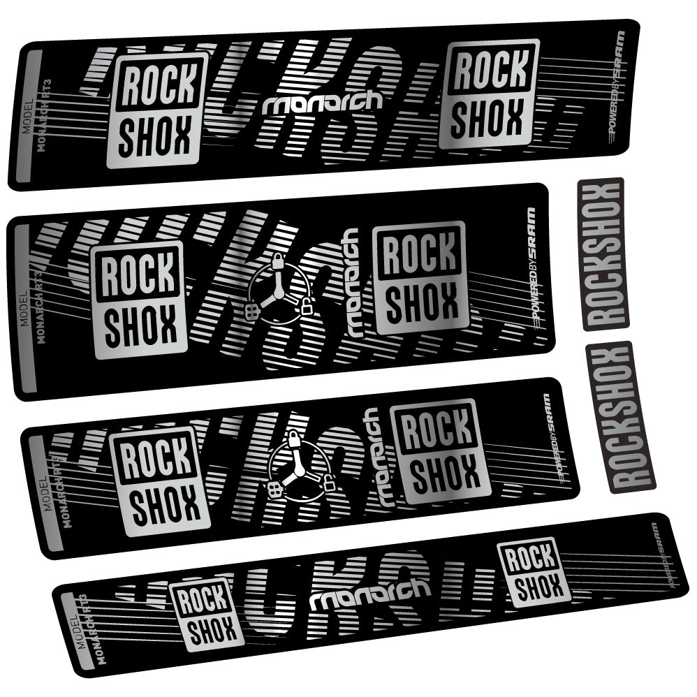 Decal Rock Shox Monarch RT3 2022, Rear Shox, Sticker Vinyl
