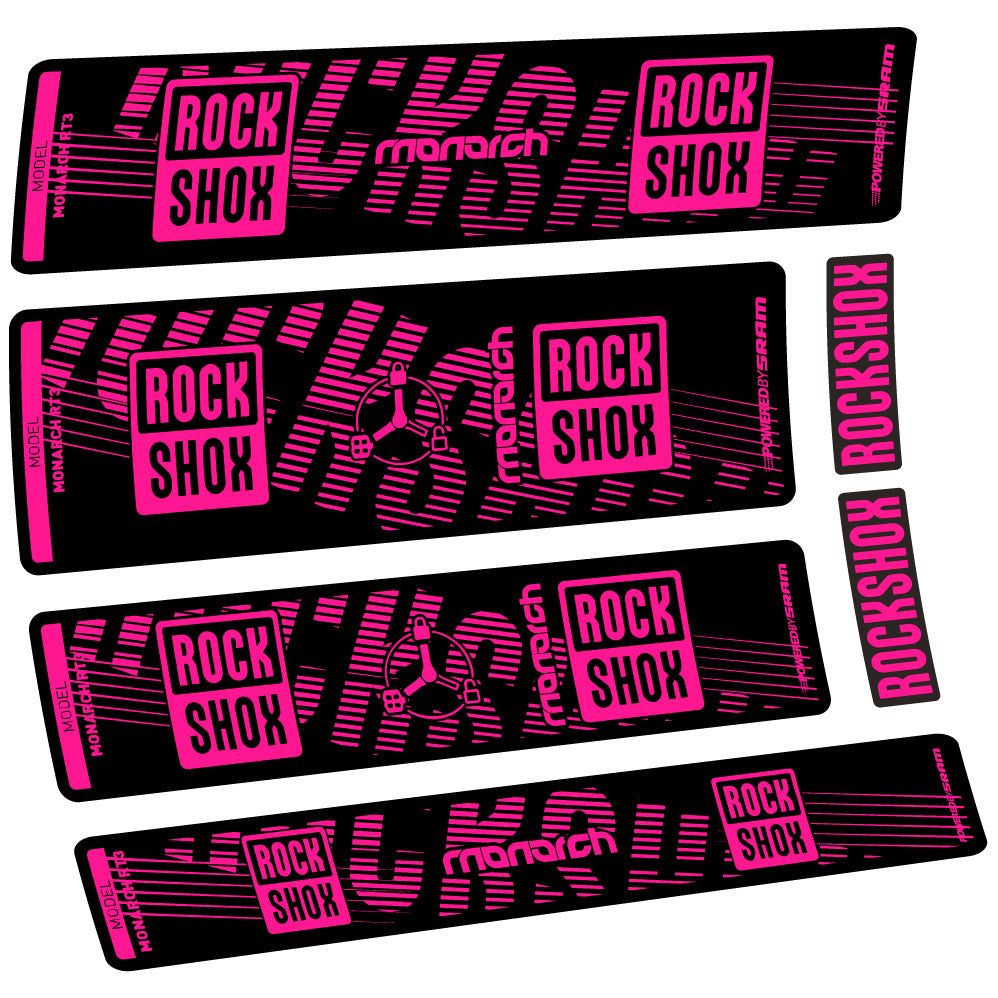Decal Rock Shox Monarch RT3 2022, Rear Shox, Sticker Vinyl