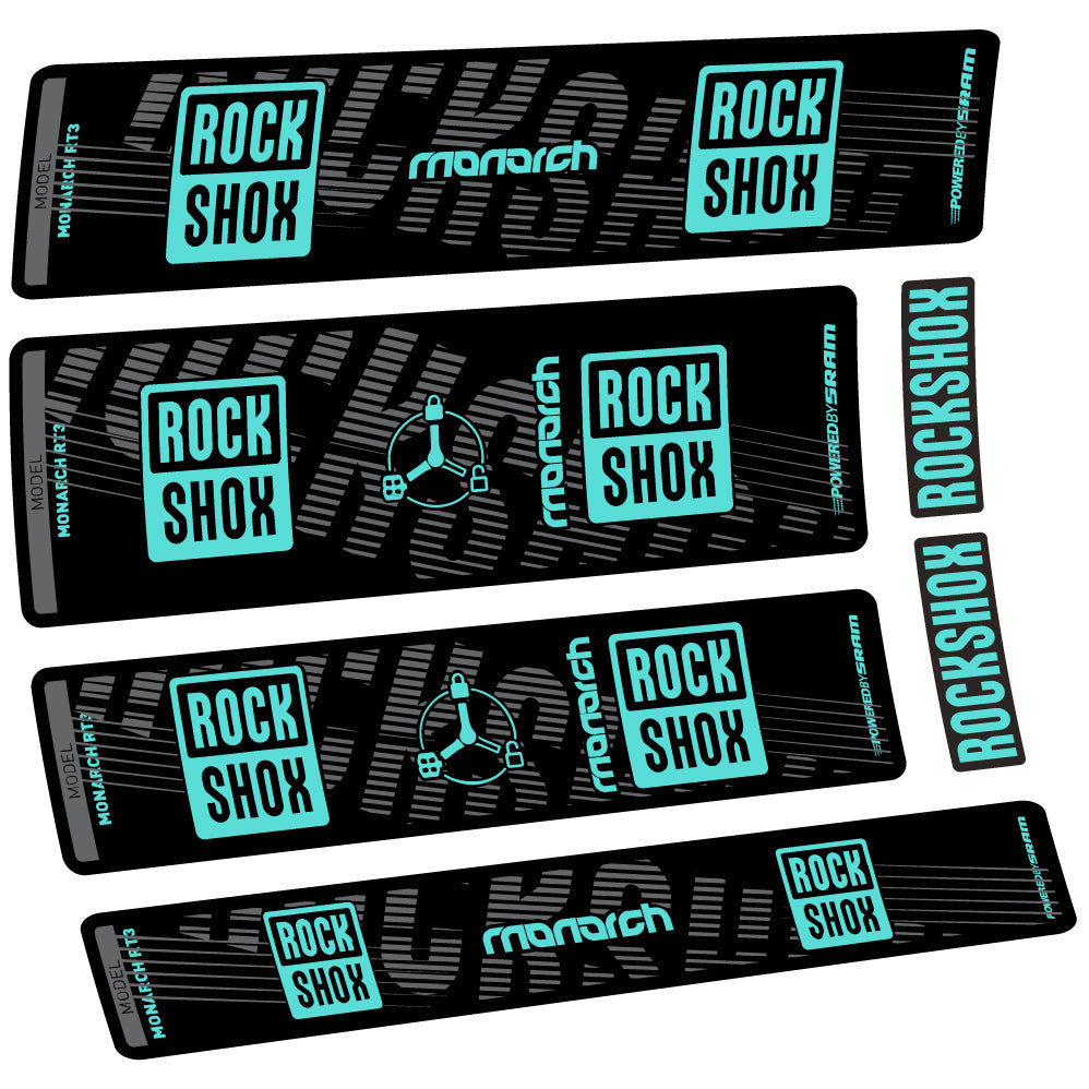 Decal Rock Shox Monarch RT3 2022, Rear Shox, Sticker Vinyl