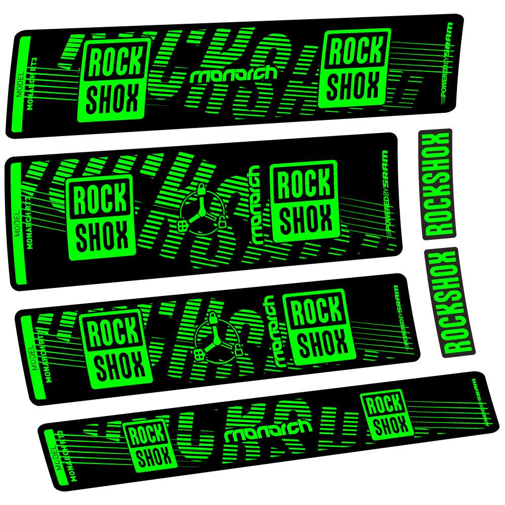 Decal Rock Shox Monarch RT3 2022, Rear Shox, Sticker Vinyl