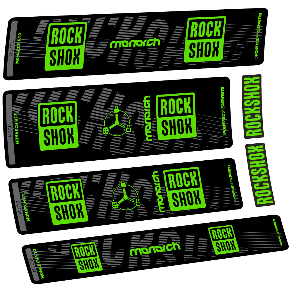 Decal Rock Shox Monarch RT3 2022, Rear Shox, Sticker Vinyl
