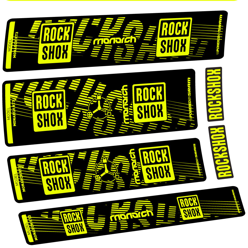Decal Rock Shox Monarch RT3 2022, Rear Shox, Sticker Vinyl