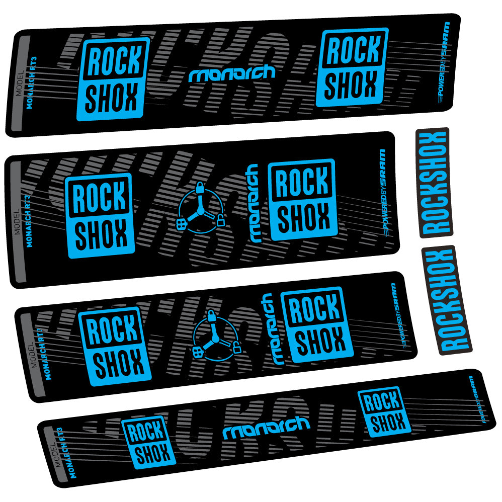Decal Rock Shox Monarch RT3 2022, Rear Shox, Sticker Vinyl