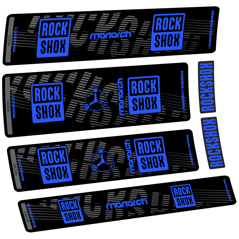 Decal Rock Shox Monarch RT3 2022, Rear Shox, Sticker Vinyl