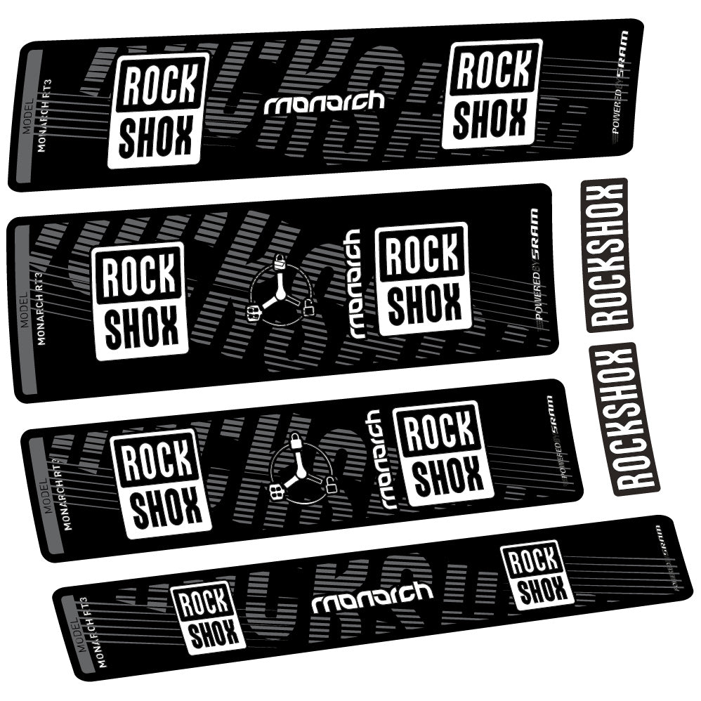 Decal Rock Shox Monarch RT3 2022, Rear Shox, Sticker Vinyl