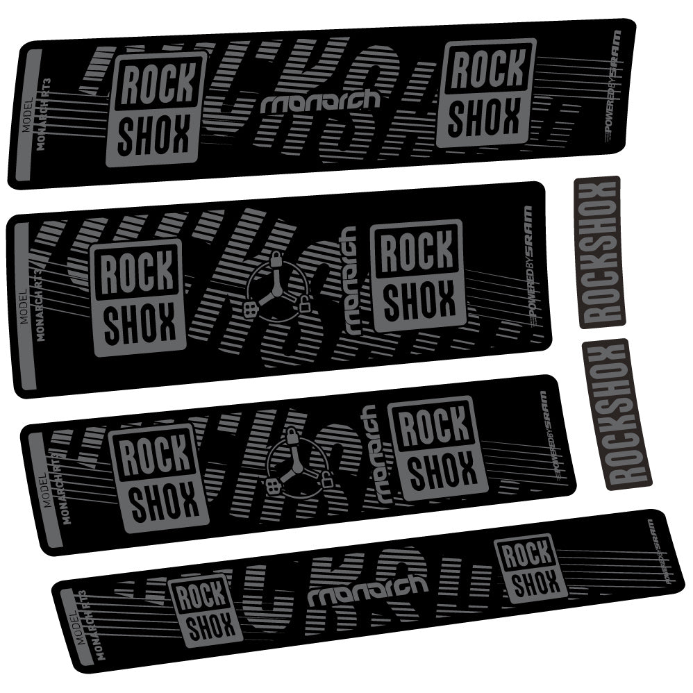 Decal Rock Shox Monarch RT3 2022, Rear Shox, Sticker Vinyl